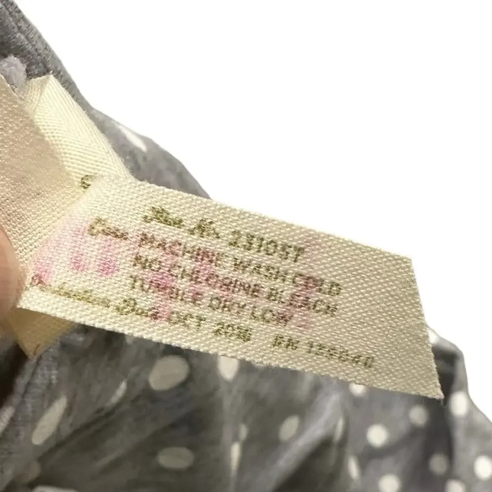 Matilda Jane Lead The Way Jacket Polka Dots Ruffled Hem Pink Gray Size 8